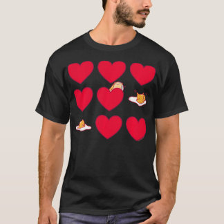 Gudetama Hearts Eggs Valentines T-Shirt