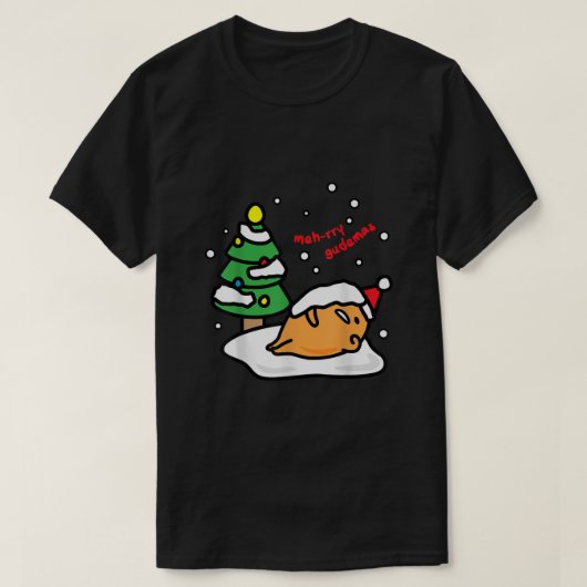 Gudetama Mehrry Gudemas Weihnachtsfeiertag T-Shirt (Design vorne)