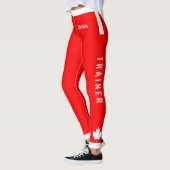 GUELPH Trainer Canadian Maple on Red (cust) Leggings (Links)