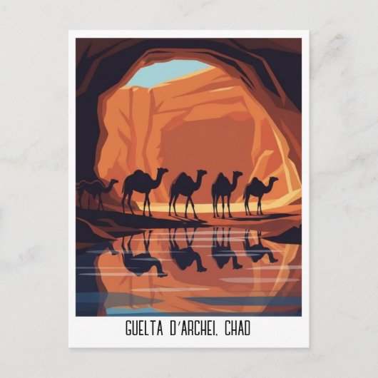 Guelta d’Archei Tschad Reise Postkarte (Vorderseite)