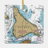 Guemes Island Chart Keramikornament (Vorderseite)