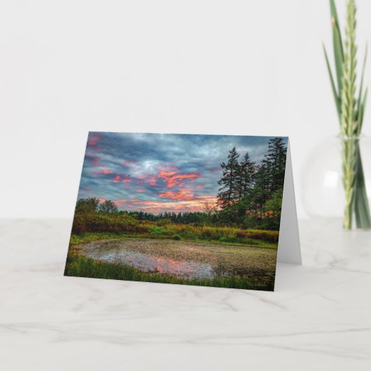 Guemes Pond Sunrise Guemes Island Dankeschön Karte (Vorderseite)