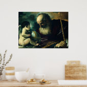 Guercino - Gott der Vater und der Engel - 1620 Poster (Küche)