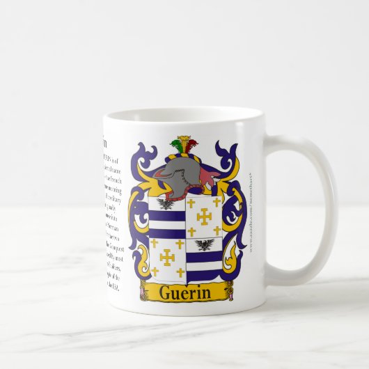 Guerin, der Ursprung, die Bedeutung und das Wappen Kaffeetasse (Rechts)