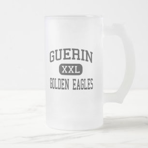 Guerin - goldenes Eagles - Katholischer - Mattglas Bierglas