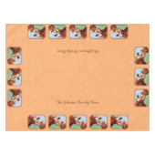 Guernsey Calf und Mutter Kuh Peach Tischdecke (Vorderseite (Horizontal))