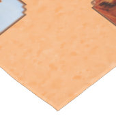 Guernsey Calf und Mutter Kuh Peach Tischdecke (Schrägansicht)