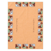Guernsey Calf und Mutter Kuh Peach Tischdecke (Vorderseite)