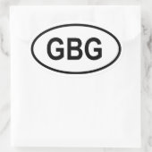 Guernsey "CBG" Ovaler Aufkleber (Tasche)
