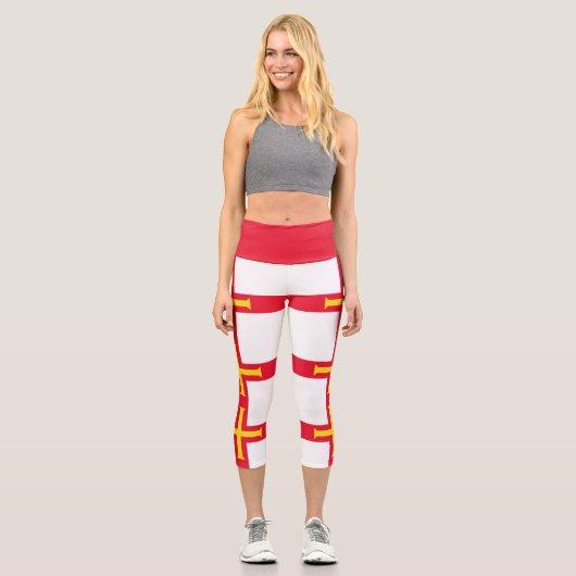 Guernsey Flag Capri Leggings (Vorderseite)