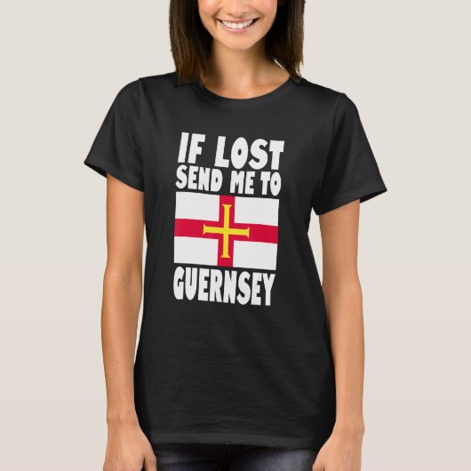 Guernsey Flag Design  If lost send me to Guernsey T-Shirt (Vorderseite)
