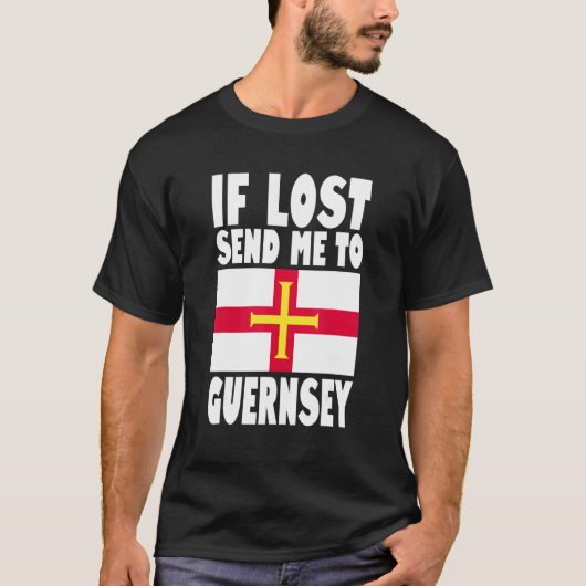 Guernsey Flag Design If lost send me to Guernsey T-Shirt (Vorderseite)