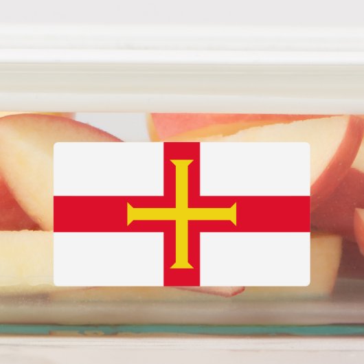 Guernsey Flag Etiketten (Befestigt)