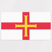 Guernsey Flag Etiketten (Design 1)