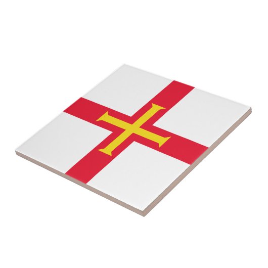 Guernsey Flag Fliese (Seite)