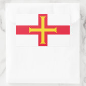 Guernsey Flag G Rechteckiger Aufkleber (Tasche)