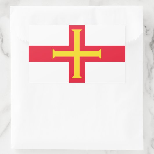 Guernsey Flag G Rechteckiger Aufkleber (Tasche)