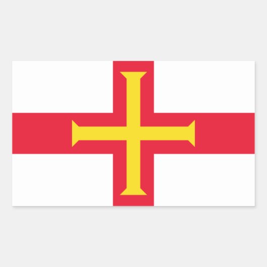 Guernsey Flag G Rechteckiger Aufkleber (Vorderseite)