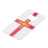 Guernsey Flag Geldbeutel Flaschenöffner (Vorderseite Schrägansicht)