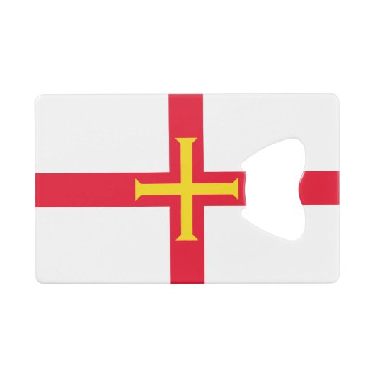 Guernsey Flag Geldbeutel Flaschenöffner (Vorderseite (Horizontal))