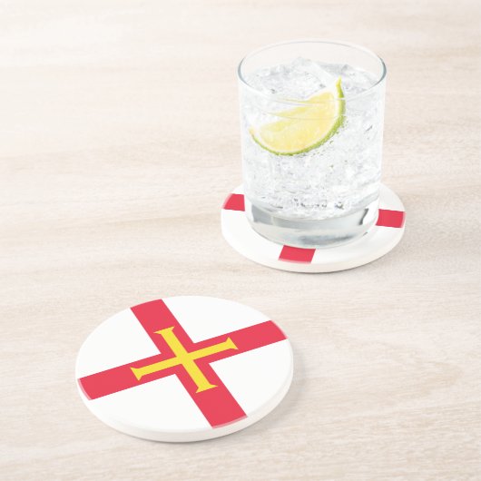 Guernsey Flag Getränkeuntersetzer (Seite)
