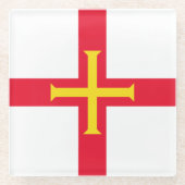 Guernsey Flag Glasuntersetzer (Vorderseite)