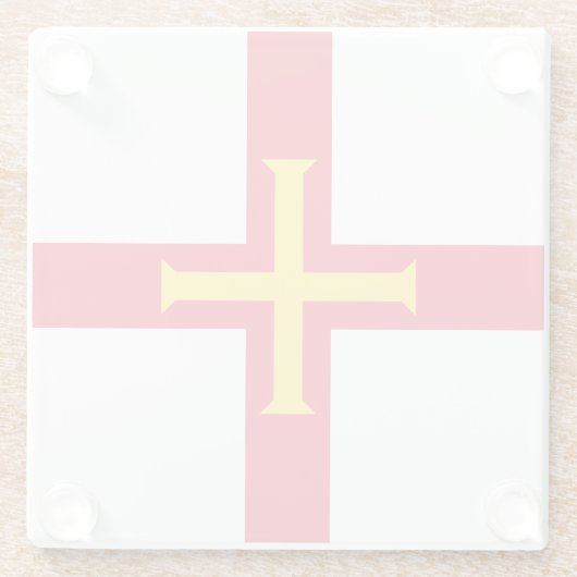 Guernsey Flag Glasuntersetzer (Rückseite)