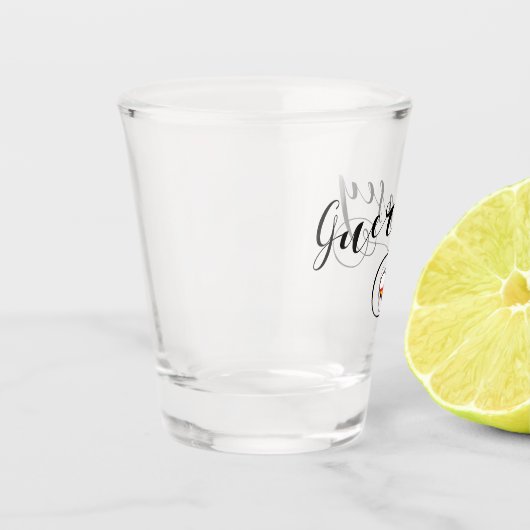 Guernsey Flag Herzdesign Schnapsglas (Links)