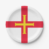 Guernsey Flag Pappteller (Vorderseite)