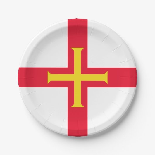 Guernsey Flag Pappteller (Vorderseite)