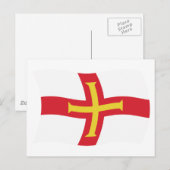 Guernsey Flag Postcard Postkarte (Vorne/Hinten)