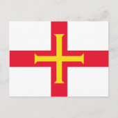 Guernsey Flag Postkarte (Vorderseite)