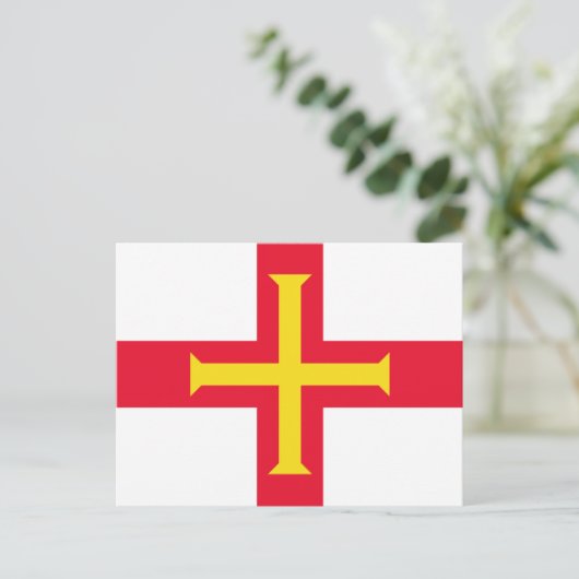 Guernsey Flag Postkarte (Stehend Vorderseite)