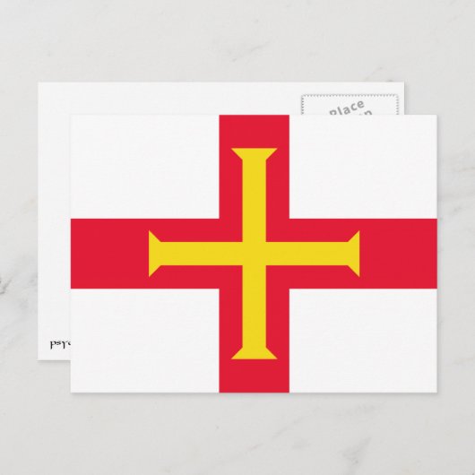 Guernsey Flag Postkarte (Vorne/Hinten)