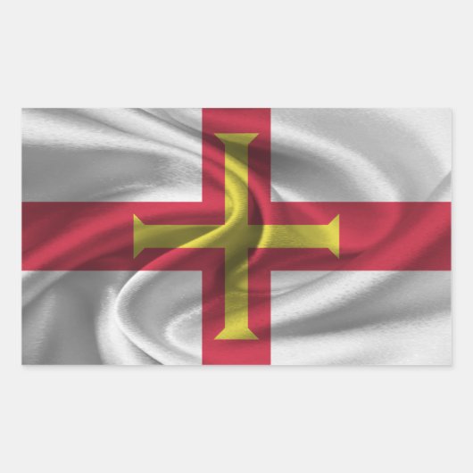 Guernsey Flag Rechteckiger Aufkleber (Vorderseite)