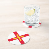 Guernsey Flag Runder Pappuntersetzer (Vor Ort)