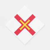 Guernsey Flag Serviette (Ecke)