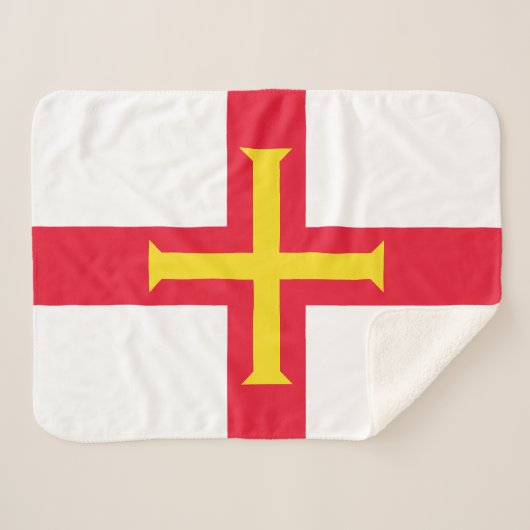 Guernsey Flag Sherpadecke (Vorderseite (Horizontal))