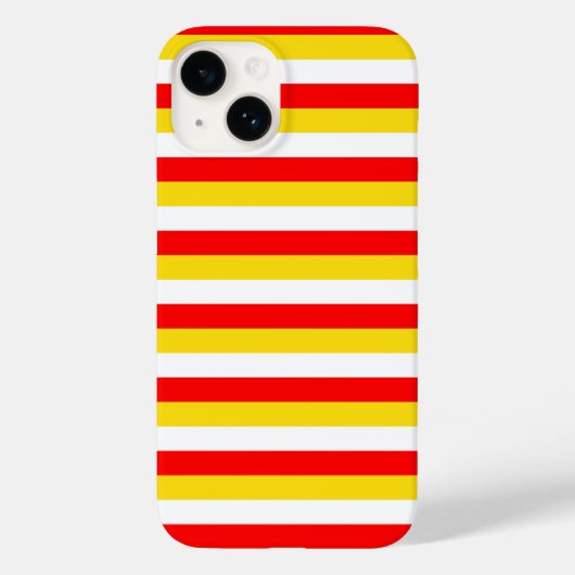 Guernsey flag stripes red yellow white pattern Nor Case-Mate iPhone Hülle (Rückseite)