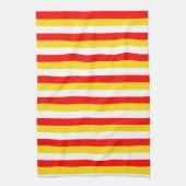 Guernsey flag stripes red yellow white pattern Nor Geschirrtuch (Vertikal)