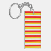 Guernsey flag stripes red yellow white pattern Nor Schlüsselanhänger (Vorderseite links)