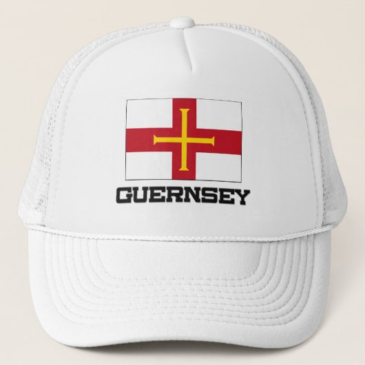 Guernsey-Flagge Truckerkappe (Vorderseite)