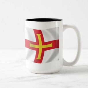 Guernsey-Flaggen-Tasse Zweifarbige Tasse