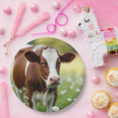 Guernsey Kuh auf dem Daisy Field Pappteller (Party)