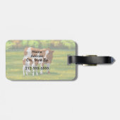 Guernsey Kuh & Niedlich Calf im Sommer Weide Gepäckanhänger (Rückseite horizontal)