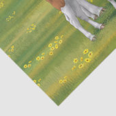 Guernsey Kuh & Niedlich Calf im Sommer Weide Seidenpapier (Detail)