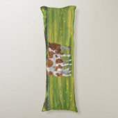 Guernsey Kuh & Niedlich Calf im Sommer Weide Seitenschläferkissen (Vorderseite Vertikal)