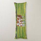 Guernsey Kuh & Niedlich Calf im Sommer Weide Seitenschläferkissen (Rückseite (Vertikal))