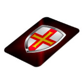 Guernsey Metallic Emblem Magnet (Linke Seite)