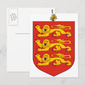 Guernsey-Offizieller Wappen-Heraldry-Symbol Postkarte (Vorne/Hinten)